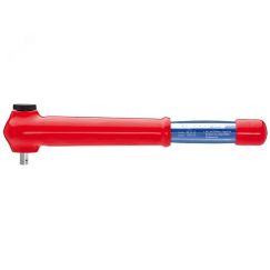 Ключ динамометрический VDE 1000V DR 3/8 5 - 50 Н·м L-385 мм диэлектрический Knipex KN-983350
