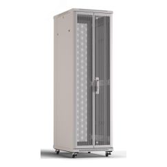 Шкаф напольный 19-дюймовый 22U 1166x600х600 мм (ВхШхГ)перфорированные двери Hyperline TTR-2266-DD-RAL7035