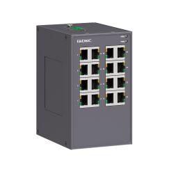 Промышленный неуправляемый коммутатор, 16×10/100Base-T(X) портов RJ45,12-48В DC/18-30В AC, с резервированием
