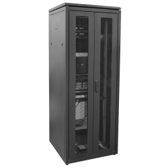 ITK LINEA N Шкаф сетевой 19" 28U 800х800мм двери передняя перфорированная задняя двустворчатая перфорированная черный