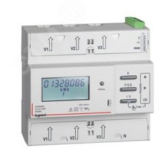 Трехфазный счётчик EMDX? - трансформаторного включения - 4 модуля - выход RS 485 LEGRAND 412075
