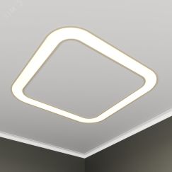 Светильник светодиодный RVE-LBX-HOLE-BOX-SOFT-830-V (Квадрат закругл. с отв. 830х830х100мм S80мм 68Вт встраиваемый 4000K Белый) RVElektro RVE00003113