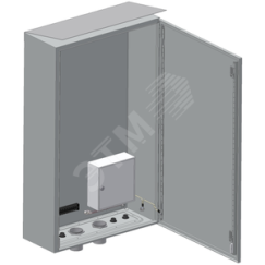 Шкаф монтажный с козырьком IP66, 600х1000х250 мм Тахион 56006