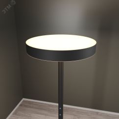 Светодиодный светильник RVE-LBX-CIELO-2150х600-T-DIM (Торшер круг 600х600х80мм 42Вт напольный 4000K стойка 2060х400мм черный) RVElektro RVE00003333