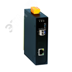 Медиаконвертер, 1 порт SFP 100/1000Base-X, 1 10/100/1000Base-TX RJ45 port, 18-30VAC/12-48VDC(18-30VAC/9-60VDC) dual redundant power inputs, -40 to 75  СТЭЗ 70210017