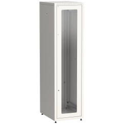 ITK LINEA E Шкаф напольный сетевой 19" 42U 600х800мм стеклянная передняя дверь задняя металлическая серый