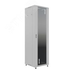 Шкаф напольный универсальный серверный R 47U 600х600мм, 4 профиля 19, двери стекло и сплошная металл, боковые стенки съемные, регулируемые опоры, разо NTSS NTSS-R47U6060GS