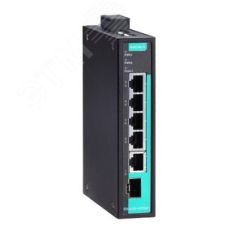 Коммутатор 4 x 10/100/1000BaseTX и 1 x Combo Gigabit (10/100/1000BaseTX или 100/1000BaseSFP), с расширенным диапазоном температур MOXA EDS-G205-1GTXSFP-T