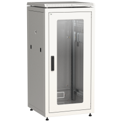 ITK LINEA N Шкаф сетевой 19" 28U 600х600мм стеклянная передняя дверь серый