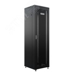 Шкаф напольный универсальный серверный R 42U 600х600мм, 4 профиля 19, двери перфорированная и сплошная металл, боковые стенки съемные, регулируемые оп NTSS NTSS-R42U6060PD-BL