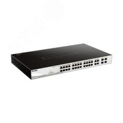 Коммутатор управляемый L2 24 порта 10/100/1000 Мб/с, 4хSFP D-Link DGS-1210-28MP/FL1A