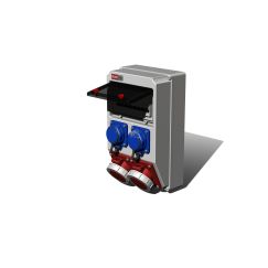 Устройство распределительное настенное пластик IP67 40A корпус 222х369х130 серый AlpenBox 0020012