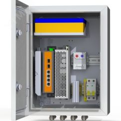 Узел коммутационный 4хPoE, 2хSFP, 4хSC, АКБ 4х12В, 2.2А/ч, IP66, 300х400х210 мм Мастер Mastermann 6 УТП 4К AКБ 2А