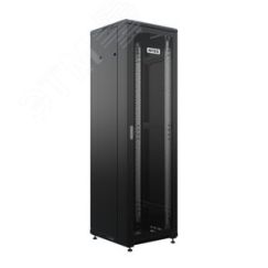 Шкаф напольный универсальный серверный R 32U 600х600мм, 4 профиля 19, двери перфорированная и перфорированная, боковые стенки съемные, регулируемые оп NTSS NTSS-R32U6060PD/PD-BL