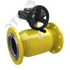Кран шаровой стальной цельносварной фланцевый полнопроходной DN125 PN25 с редуктором для газообразных сред LD КШ.Ц.Ф.Р.GAS.125.025.П/П.02