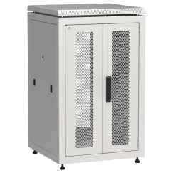 ITK LINEA N Шкаф сетевой 19" 18U 600х600мм двери передняя перфорированная задняя двустворчатая перфорированная серый