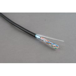 Витая пара экран FTP F/UTP категория 5e 4 пары 24 AWG одножильный внешняя прокладка (500м) Hyperline 49110