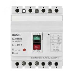 Выключатель автоматический ВА-99М 630/630А 3P+N 50кА Basic EKF mccb99-630-630m-4P