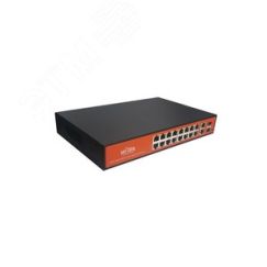 Коммутатор неуправляемый PoE 18 портов, 16хPoE 10/100/1000 Мб/с, 2хRJ45/SFP, 350 Вт Wi-tek WI-PS320GF