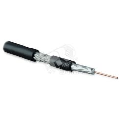 Кабель коаксиальный RG-59. 75 Ом . жила - 0.8 мм (медь. solid). экран - фольга+оплетка(луженная медь. 48%)+фольга. общий диаметр 6.1мм. изоляция PVC ( Hyperline 49123