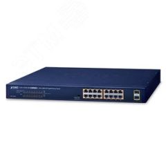 Коммутатор неуправляемый PoE 16 портов 10/100/1000 Мб/с 2хSFP, 240 Вт PLANET GSW-1820HP