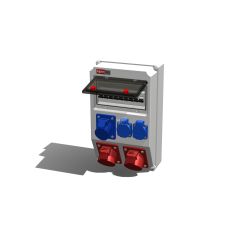Устройство распределительное настенное пластик IP44 40A корпус 222х369х130 серый AlpenBox 0020020