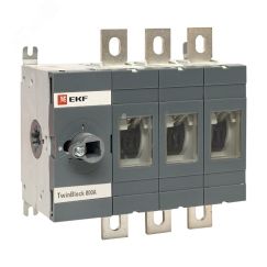 Рубильник 800A 3P без рукоятки управления TwinBlock EKF tb-s-800-3p