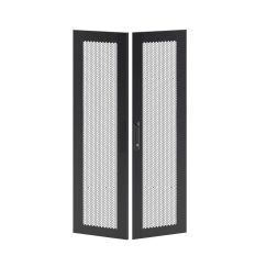 Дверь перфорированная двухстворчатая для IT-CQE 2000 x 800 RAL9005