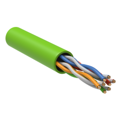 ITK Витая пара U/UTP кат.5E 4x2х24AWG solid LSLTx нг(А)-LSLTx зеленый (305м)