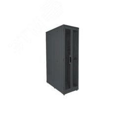 Шкаф телекоммуникационный напольный 19 27U(600x600) ШТ-НП-М-27U-600-600-С-Ч передняя дверь стекло черный ССД 130411-01134