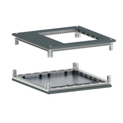 Крыша с фланцем и основание для 19&quot; IT-CQE 600x600, RAL7011