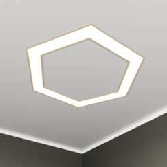 Светильник светодиодный RVE-LBX-HOLE-HEXA-446-VG (Шестиугольник с отв. 446х392х110мм S80мм 24Вт встраиваемый под шпаклевку 4000K Белый) RVElektro RVE00003448