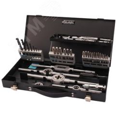 Набор метчиков и плашек M3 -M12 HSS-G 45 предметов Voelkel V49101
