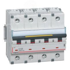 Выключатель автоматический четырехполюсный 125А C DX3 10kА/16kА LEGRAND 409364