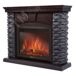 Портал для камина Porto 30 из камня черный сланец и шпон венге Firelight Porto 30 BV