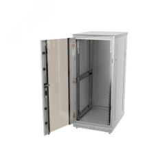 Шкаф напольный телекоммуникационный 19д27U(600x600) передняя дверь стекло ССД 130411-00510