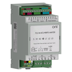 ПЛК W. Модуль учета водопотребления и контроля протечек Modbus RTU ONI