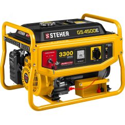 Генератор бензиновый 3300 Вт с электростартером STEHER GS-4500Е