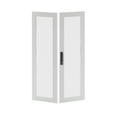 Дверь перфорированная двухстворчатая для IT-CQE 2000 x 600 RAL7035