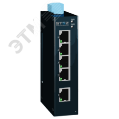 Коммутатор неуправляемый, монтаж на DIN рейку, 5 портов 10/100Base-TX, 24VDC (18-36VDC) резервированный источник питания, рабочий диапазон температур  СТЭЗ 70310002