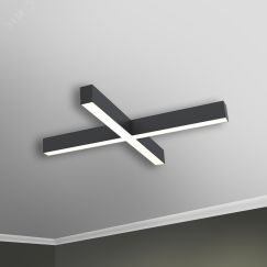 Светильник светодиодный RVE-PLS5070-KRESCENT-505-N (Крест 505х505х70мм сег. 252,5мм 50x70мм 27Вт накладной 4000K Анод) RVElektro RVE00001355