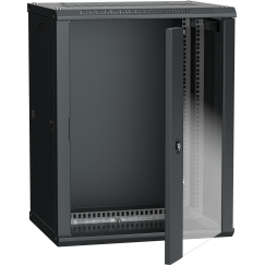 ITK Шкаф LINEA W 18U 600х450мм дверь стекло чёрный