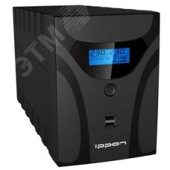 Источник бесперебойного питания Line-interactive Smart Power Pro II 2200 ВА/1200 Вт фазы 1/1, Tower, 4хC13, RS232 и USB type B, c АКБ IPPON 1005590