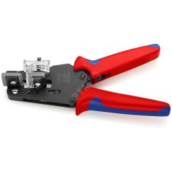 Стриппер прецизионный со сменными фасонными ножами для ПТФЭ силикона Radox KapTon резины зачистка 003-009 014 038 057 15 208мм (AWG 32-14) L=195мм 2-к Knipex KN-121202