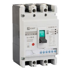 Выключатель автоматический ВА-99М 100/100А 3P 50кАс эл. расцепителем, доп. контактом, расширителями выводов EKF mccb99-100-100me-ax-ocp