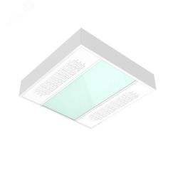 Светильник светодиодный ДПО-30Вт IP54 3400Лм 3000К бактерицидный UV EM белый рас-ль стекло Вартон V1-C0-0UV70-20GA6-5403030