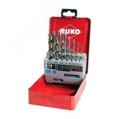 Набор метчиков машинных M3 -M12 HSSE DIN371/376 (B/4-5P, + сверла) 14 предметов Ruko 245051