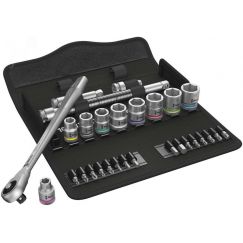 Набор с трещоткой 8100 SB 7 Zyklop Metal Push сдвижной квадрат DR 3/8 29 предметов WERA WE-004047
