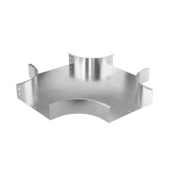 Ответвитель Х-образный 100х200, 1,5 мм, AISI 304 в комплекте с крепежными элементами и соединительными пластинами, необходимыми для монтажа