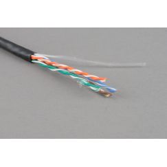 Витая пара неэкранированная U/UTP категория 5e 4 пары 24AWG многожильный PVC серый (305м) Hyperline 236310